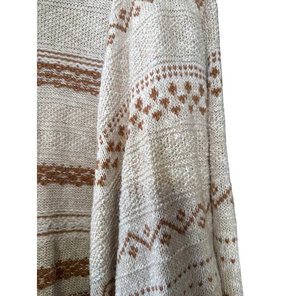 Old Navy Sweater Open Cardigan Fringe Drape Oatmeal SzXL - Picture 3 of 8